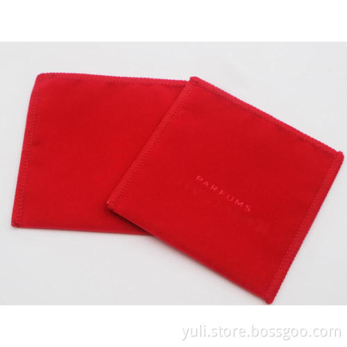 velvet beauty pouch with pattern LOGO